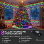 Buudala Eisregen Lichterkette 6,4m IP65 – 200 LEDs mit 8 Modi & Timer für Außen – Bild 3