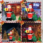 MISTRO Aufblasbarer Weihnachtsmann 245 cm mit LED – Outdoor Weihnachtsdeko für Garten – Bild 8