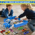 maysida Containerwagen 3-in-1 Spielzeugset – 165 cm Rennbahn mit 6 Die-Cast Autos für Kinder – Bild 2