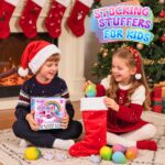 Qivatex Einhorn-Badebomben 9er Set mit Überraschungsspielzeug – Geschenkset für Kinder – Bild 2