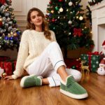 Misolin Hausschuhe Damen Winter mit Memory-Schaum – Warme Pantoffeln mit rutschfester Sohle – Bild 2