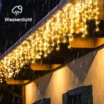 BLOFUN 20M Eisregen Lichterkette Außen Warmweiss – 720 LED mit Timer & 8 Modi – Bild 2