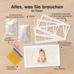 KeaBabies Handabdruck & Fussabdruck Set mit Bilderrahmen – Personalisiertes Neugeborenen Andenken – Bild 3