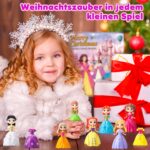 Prinzessin Adventskalender 2026 – 24 Türchen mit 12 Puppen & Kleidern für Mädchen ab 3 Jahren – Bild 5