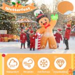 GUDELAK 180 cm Aufblasbarer Lebkuchenmann – LED-Weihnachtsdeko für Garten & Innen – Bild 4