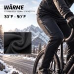 Souke Sports Herren Winter-Fahrradhose Lang mit Fleecefutter – Winddicht & Wasserdicht – Bild 3
