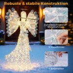 COSTWAY Weihnachtsengel 158cm beleuchtet – 250 LED-Lichter für Innen & Außen – Bild 6