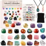 Edelstein Adventskalender 2026 mit 24 Chakra-Kristallen – Heilsteine für Kinder & Erwachsene
