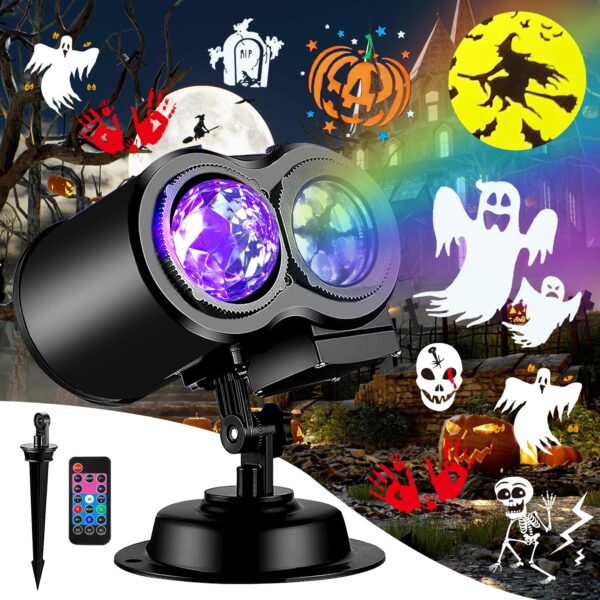 FLITI 19HD Feiertags-Projektor mit Fernbedienung – Wasserdicht & HD für Halloween & Weihnachten