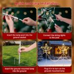 Quntis 4er LED Weihnachtsstern-Set 216 LEDs – IP65 Aussendeko mit Timer & 8 Leuchtmodi – Bild 9