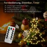 Therlan LED Weihnachtsdeko 3er Set mit 55 LEDs – Fernbedienung, Timer & 8 Lichtmodi – Bild 3