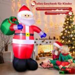 Aufblasbarer Weihnachtsmann 240cm mit LED-Beleuchtung – XXL Weihnachtsdeko für Garten & Innen – Bild 6