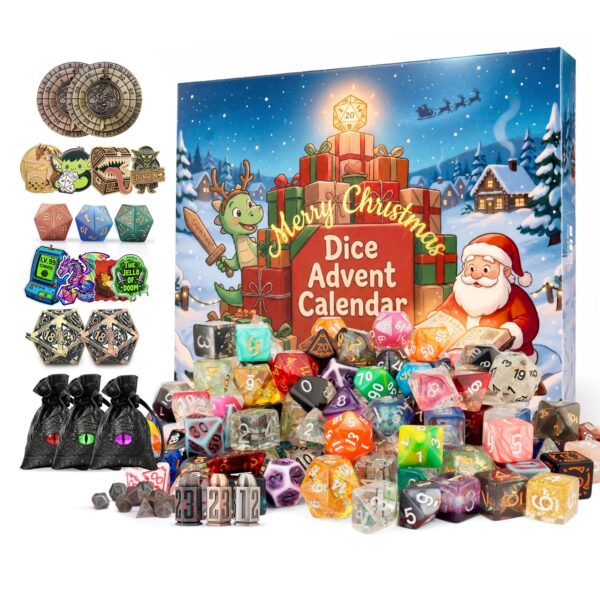 Haxtec D&D Würfel-Adventskalender 2026 – 24 Tage RPG-Überraschungen in 3 Editionen
