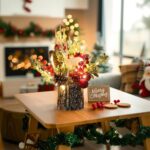 MYELLU Mini Weihnachtsbaum 28 cm – Künstlicher Christbaum für Tisch & Deko – Bild 2