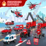 Edonkvi Adventskalender 2026 Feuerwehr – 24 Fahrzeuge & Zubehör für Kinder ab 3 Jahren – Bild 4