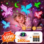 One Fire Sternenhimmel Projektor – 96 Lichtmodi & 360° Rotation für Kinderzimmer – Bild 9