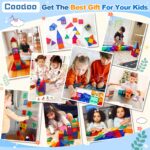 100 Magnetische Bausteine Coodoo mit 2 Autos – Montessori STEM Spielzeug ab 3 Jahren – Bild 6