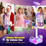 Dislocati Karaoke Maschine für Kinder mit 2 Mikrofonen – Singspielzeug mit LED-Effekten – Bild 8
