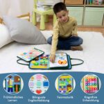BONNYCO Montessori Busy Board Filz – 8 Sensorische Tafeln im Koffer für Kinder 1–4 Jahre – Bild 6