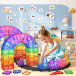 100 Magnetische Bausteine Coodoo mit 2 Autos – Montessori STEM Spielzeug ab 3 Jahren – Bild 7