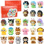 DBPBToU Adventskalender 2026 Kinder – 24 Mini Bausteine Tierwelt mit Montageanleitung