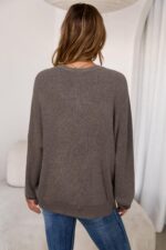 Arach&Cloz Damen Wollpullover Oversized – Weicher Strickpullover für Herbst & Winter – Bild 3