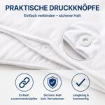 DreamHome 4-Jahreszeiten Kinder-Bettdecke 100x135 cm mit Druckknöpfen – Set inkl. Kissen – Bild 5