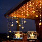 Quntis LED Sternenvorhang 74er mit Timer – IP65 Weihnachtsdeko für Innen & Aussen – Bild 7