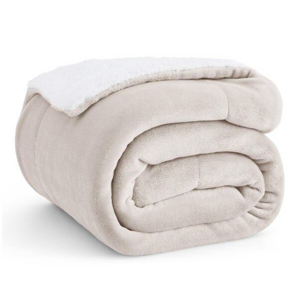 BEDSURE Sherpa Kuscheldecke 150x200 cm – Flauschige Wolldecke für Couch & Bett