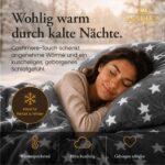 MALIKA Wende-Bettwäsche 135x200cm Cashmere Touch Nicky-Teddy Plüsch – Winterbettwäsche Grau – Bild 2