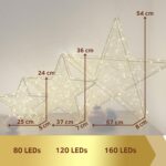 LED Weihnachtsstern Gold 160 LEDs mit Fernbedienung & Timer – dimmbar für Innen & Außen – Bild 3