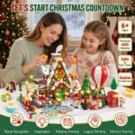 Viosmut Adventskalender 2026 mit 1950+ Klemmbausteine & LED-Licht – Weihnachtsdorf für Kinder ab 6 Jahren – Bild 9