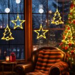 Buudala LED Weihnachtsdeko Fenster 4er Set – Sterne & Bäume mit Timer & 3 Modi – Bild 6