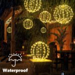 Joomer LED Leuchtkugel 2er Set 33cm & 28cm – Warmweisse Weihnachtsbeleuchtung mit Timer – Bild 5