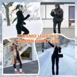 AMIYOYO Thermo-Leggings Damen High Waist – Gefüttert mit Plüsch für Winter – Bild 2