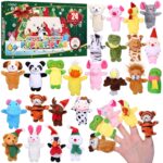 LIHAO Adventskalender 2026 mit 24 Tier-Fingerpuppen – Weihnachtskalender für Kinder