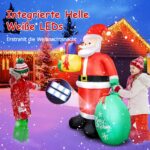 MISTRO Aufblasbarer Weihnachtsmann 245 cm mit LED – Outdoor Weihnachtsdeko für Garten – Bild 2