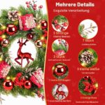 Avoalre Weihnachtskranz 40 cm mit 40 LEDs, 8 Modi & Timer – Batteriebetrieben – Bild 4