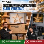 MODO24 Weihnachtsstern 114 cm – FSC-Kiefernholz Bausatz mit Faltmechanismus für Garten – Bild 4