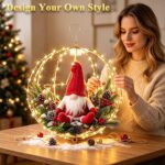 Yowin 30cm Weihnachtsleuchtkugel 200 LED mit Timer & 8 Modi – Wasserdichte Außendeko im 2er-Set – Bild 9