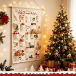 Shining She Adventskalender zum Befüllen 120x70cm – Wiederverwendbarer Weihnachtskalender mit 24 Fächern – Bild 2