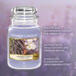 Yankee Candle Lavender Vanilla grosse Duftkerze – 150 Stunden Brenndauer für Entspannung – Bild 5