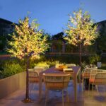 DELICHTER Olivenbaum 180 cm mit 300 LED warmweiss – Deko-Lichterbaum für Innen & Aussen – Bild 6