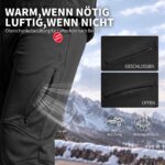 Souke Sports Herren Winter-Fahrradhose Lang mit Fleecefutter – Winddicht & Wasserdicht – Bild 5