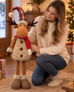 KAMACA XL Weihnachtselch 98 cm mit Teleskopbeinen – Premium Rentier Dekofigur – Bild 7