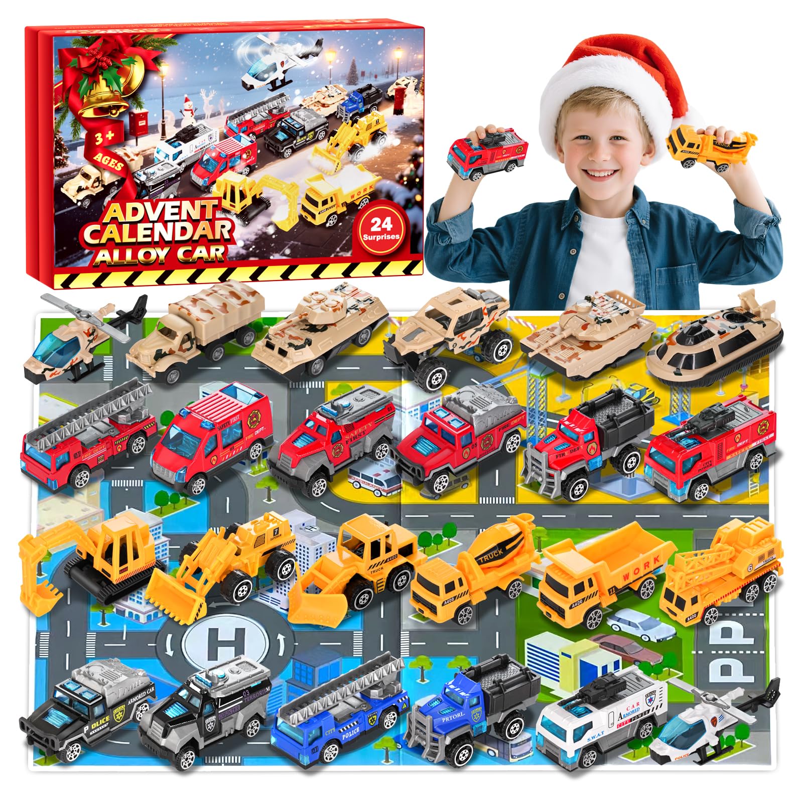 81AC4ZYsQkL._SY1600_.jpg Tymokcall Adventskalender Auto 2026 – 24 Spielzeugautos aus Aluminiumlegierung für Kinder ab 3 Jahren – Bild 1