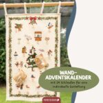 Papierdrachen Adventskalender 2026 mit 24 Schlaufen – Wandkalender Wintertiere 50 x 70 cm – Bild 3