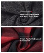 SwissWell Herren Flanelljacke mit Fleecefutter – Karierte Winterjacke mit Reisssverschluss – Bild 4