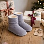 LongBay Damen Winter Hausschuhe mit Memory Foam & Chenille – Warme Kuschel-Hausstiefel für Zuhause – Bild 3