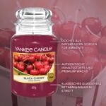 Yankee Candle Black Cherry Duftkerze gross – 150 Stunden Brenndauer im Glss – Bild 6
